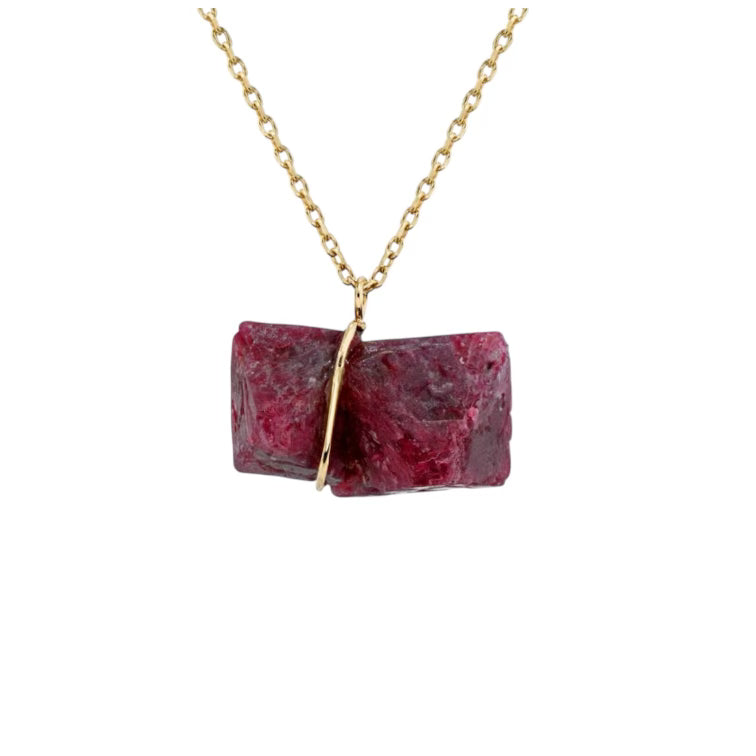Raw Spinel Pendant