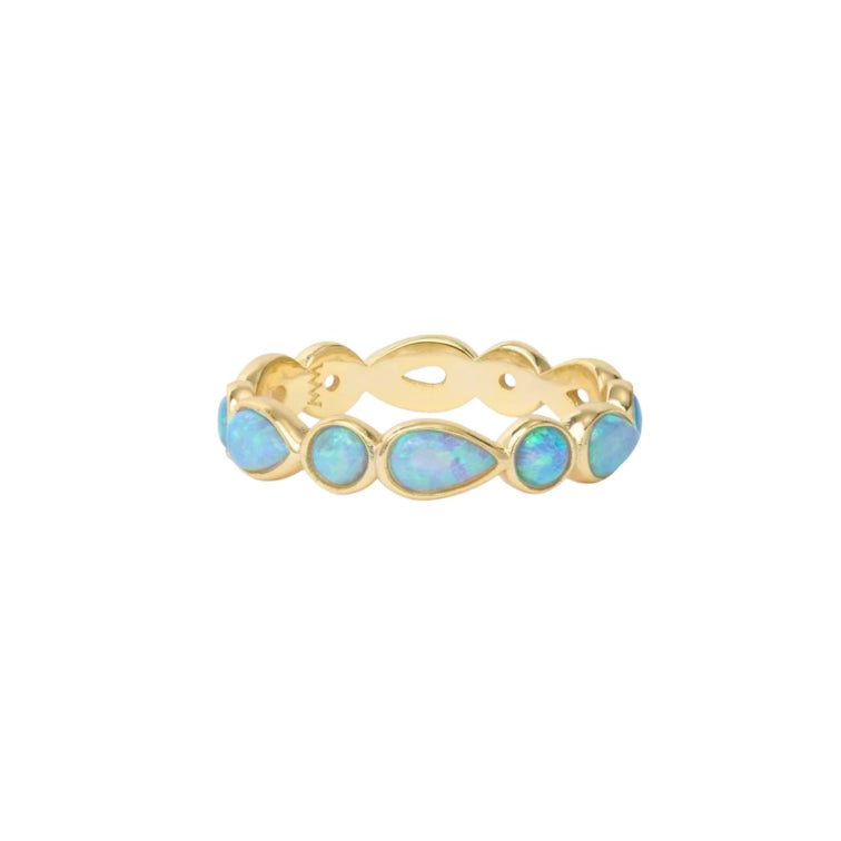 Gold Blue Opal Isla Ring