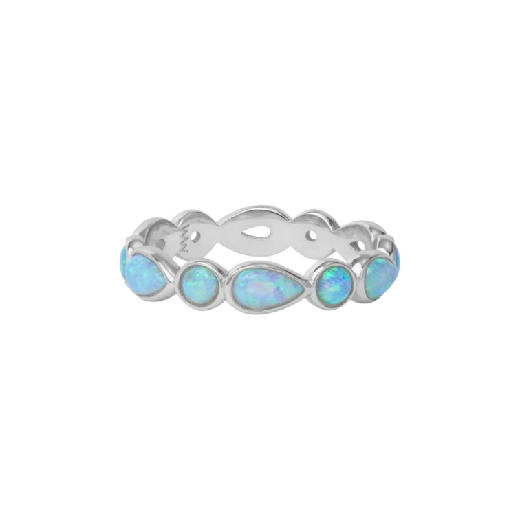 Silver Blue Opal Isla Ring