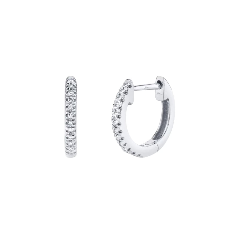 Diamond Huggie Earrings White Gold