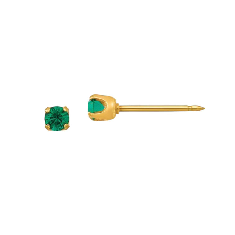 May Crystal Birthstone Stud Earring SINGLE