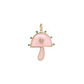 Rose Quartz Mushroom Charm