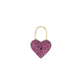 Pink Sapphire and Ruby Heart Padlock