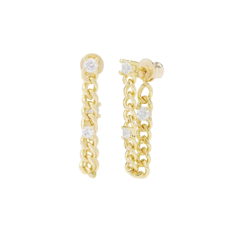 Julian Triple Soft Chain Earrings