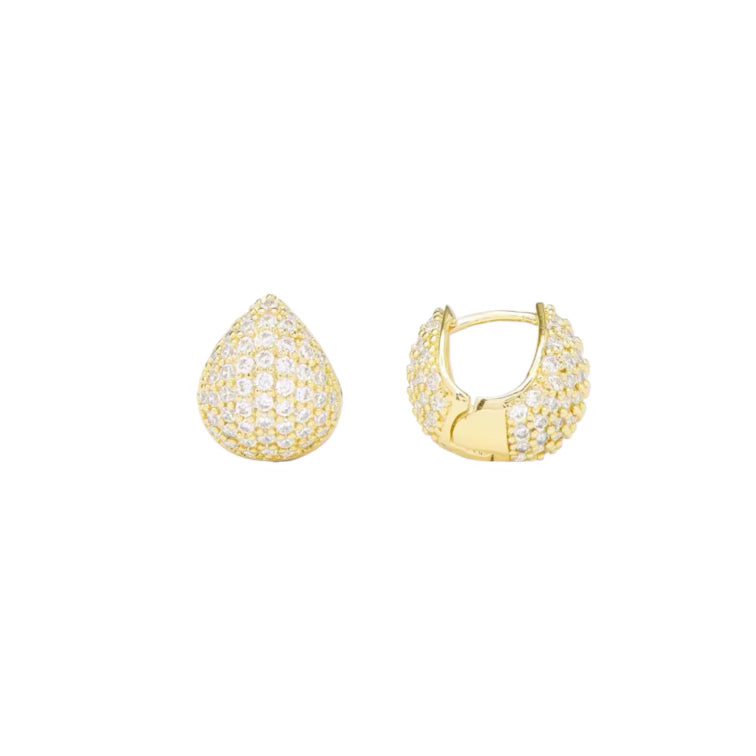 Gold Lil Norah Pave Earrings