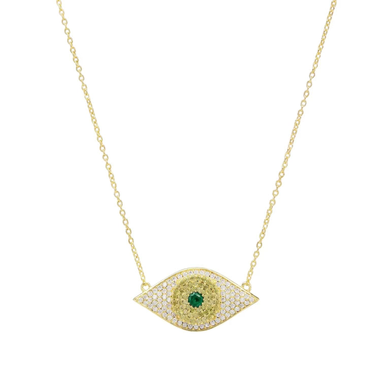 Green Evil Eye Necklace