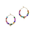 Carnival Multicolored Pearl Hoop Earrings
