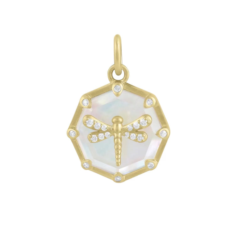 Small Octagon Dragon Fly Charm