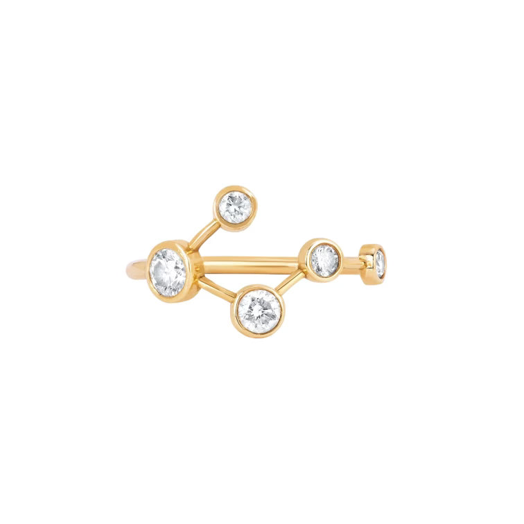 Big Dipper Diamond Constellation Ring