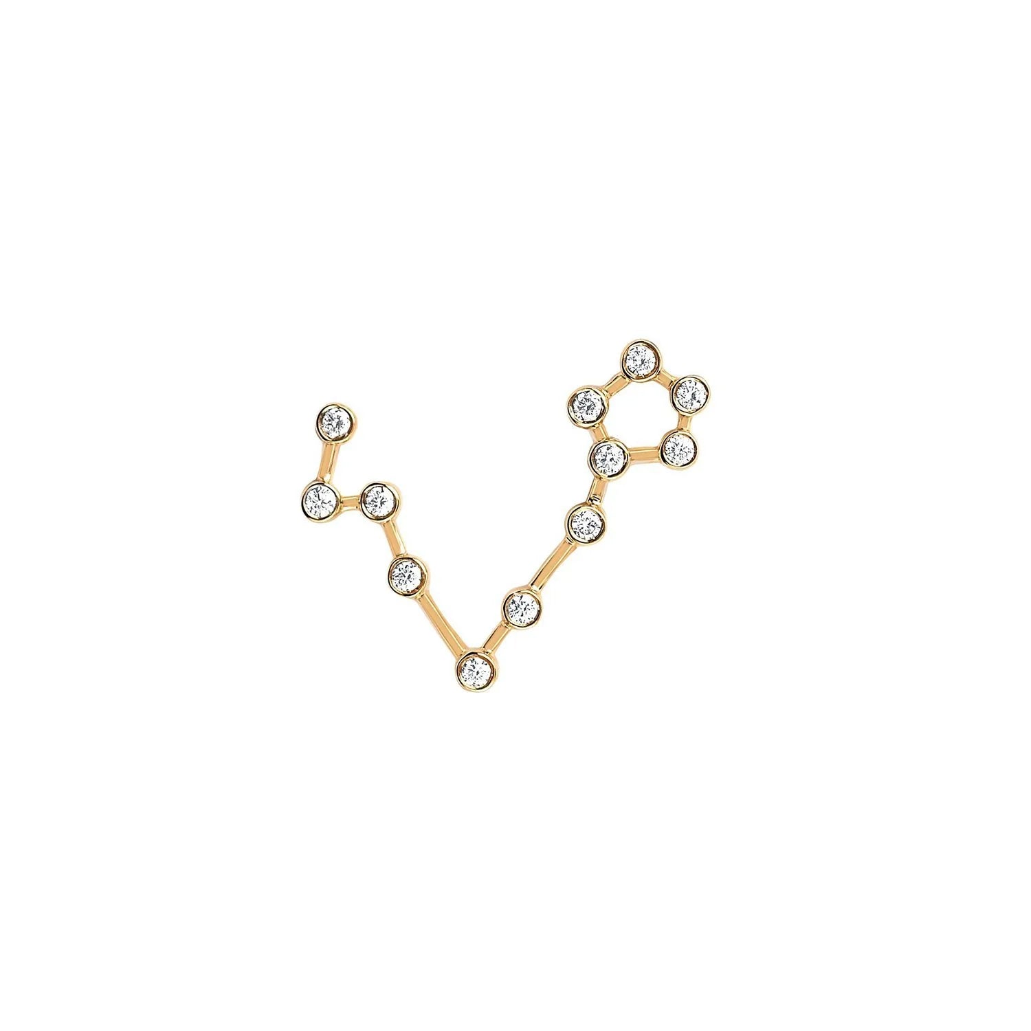 Baby Pisces Diamond Constellation Earring