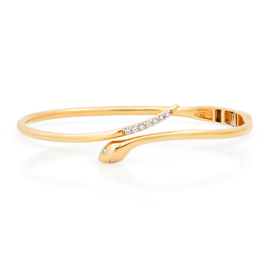 Rattlesnake Diamond Bangle