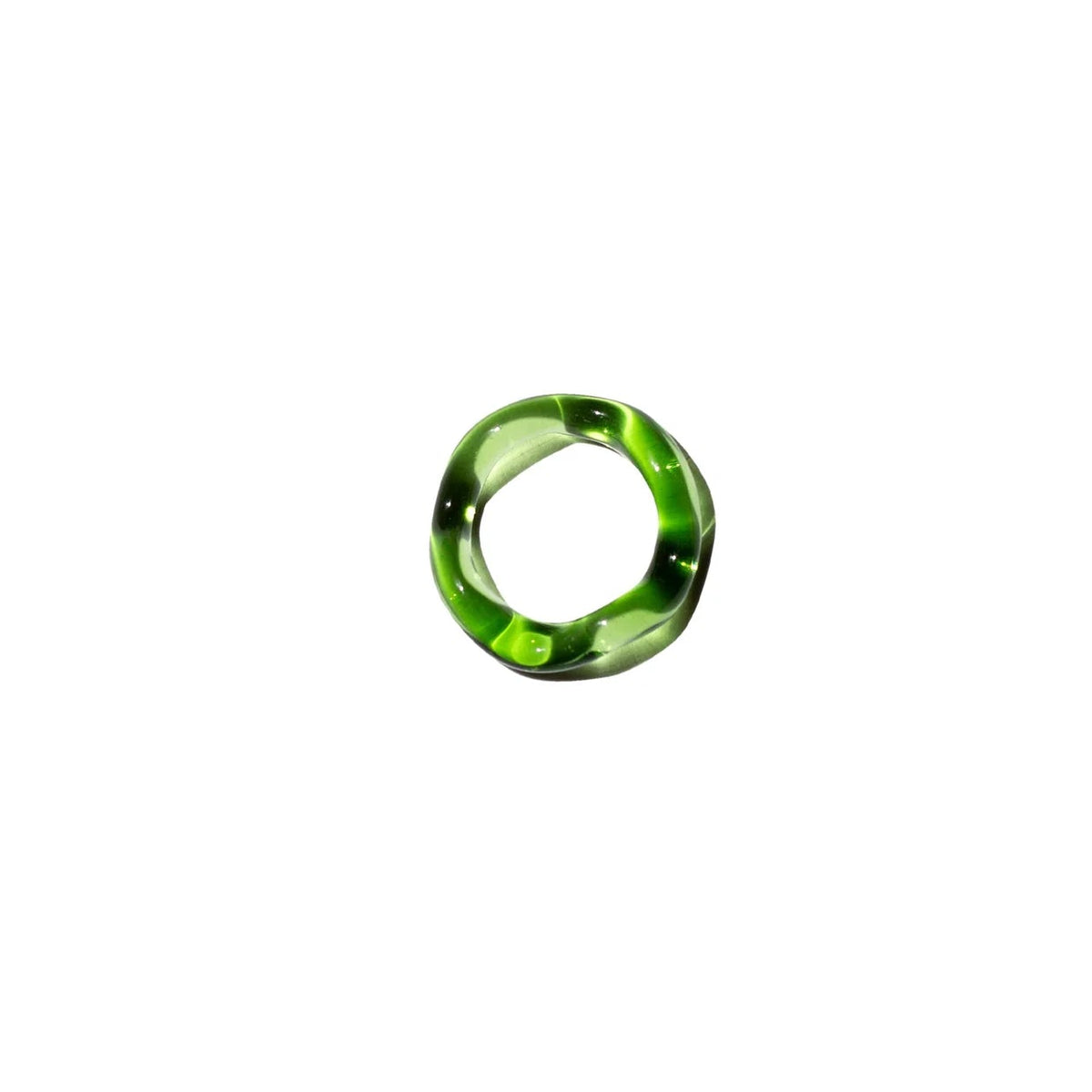 Silver and Green Onda Necklace