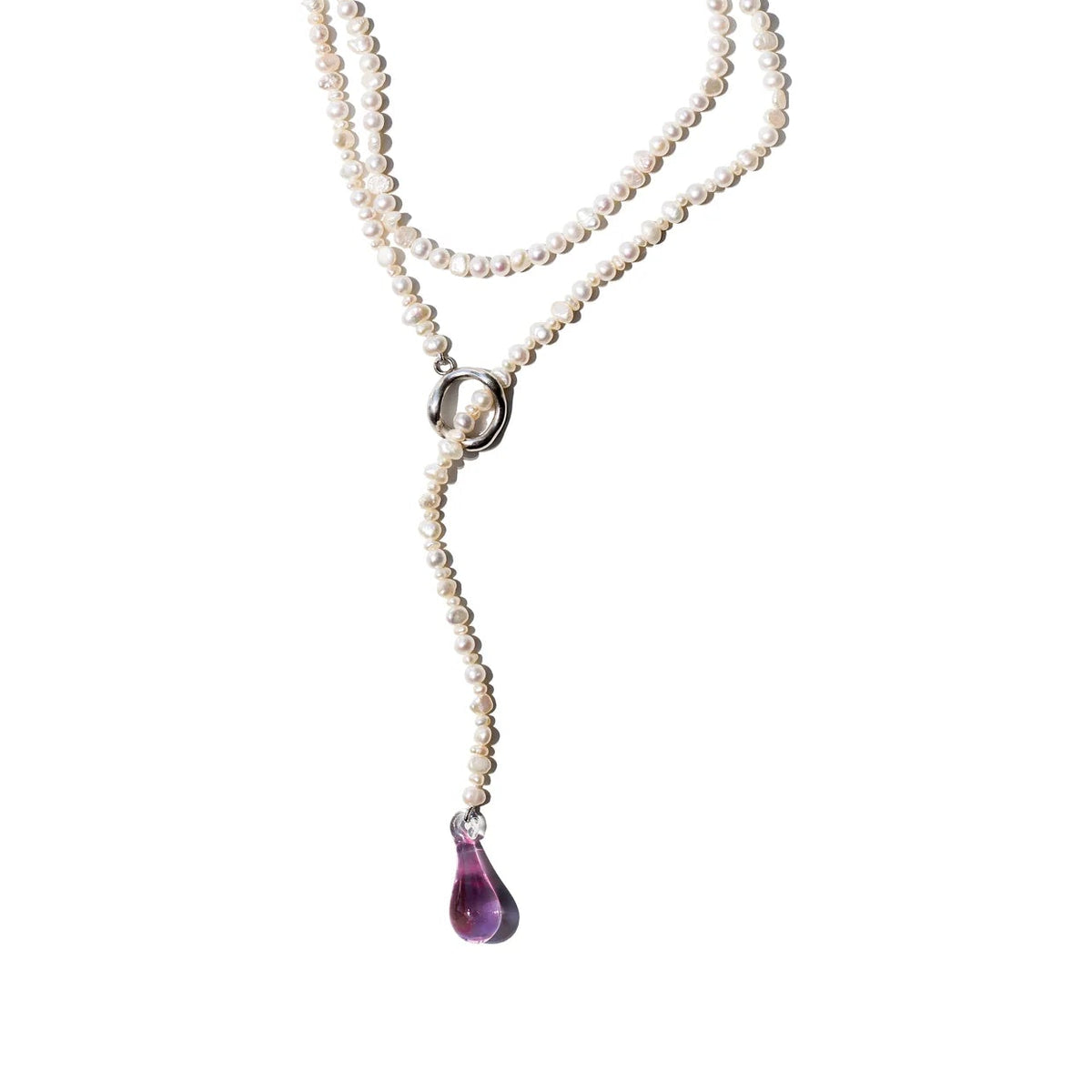 Multicolor Pearl Wrap Necklace