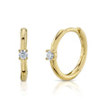 Diamond Center Huggie Earring