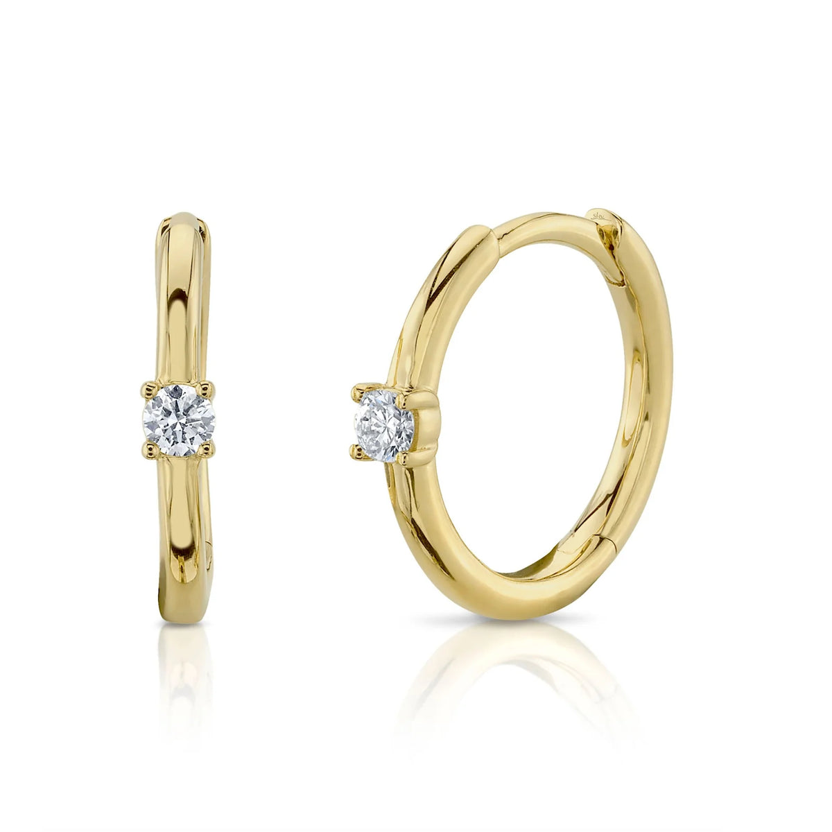Diamond Center Huggie Earring