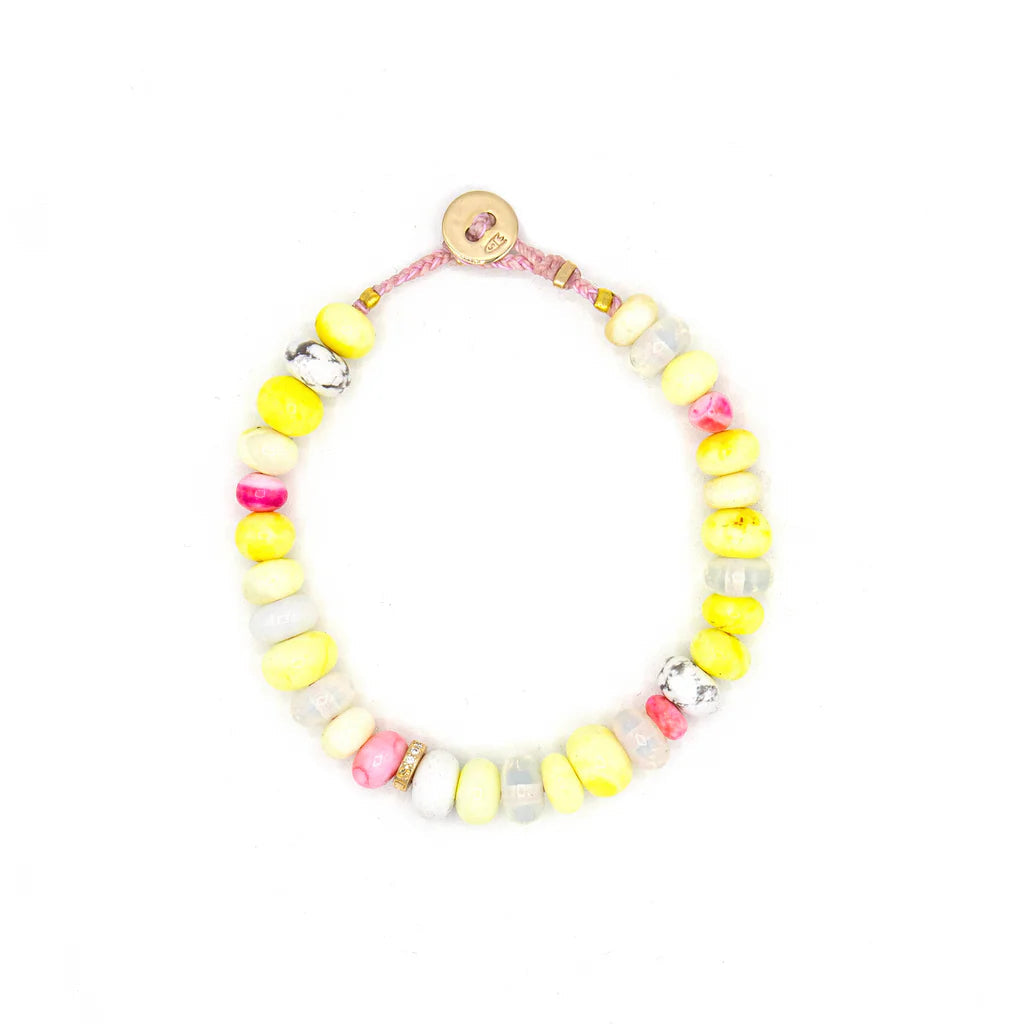 Candy Gem Bracelet in Lemonade