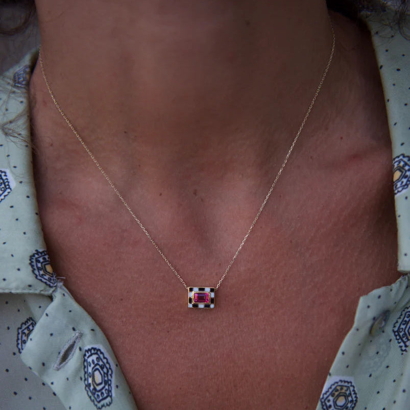 Let's Play Chess Mini Pendant Necklace