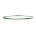 Heart Emerald Bangle