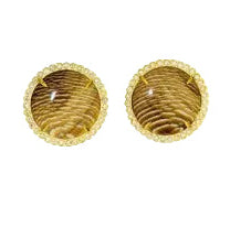 Fossil Sycamore Button Earrings