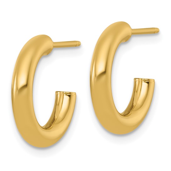 Tube C-Hoop Post Earrings 16mm