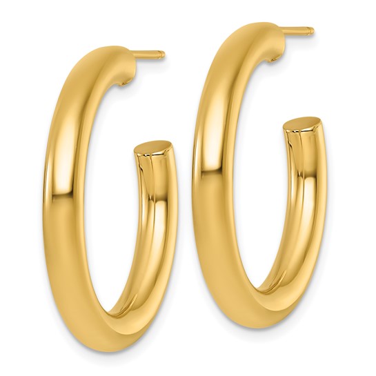 Tube C-Hoop Post Earrings 30mm