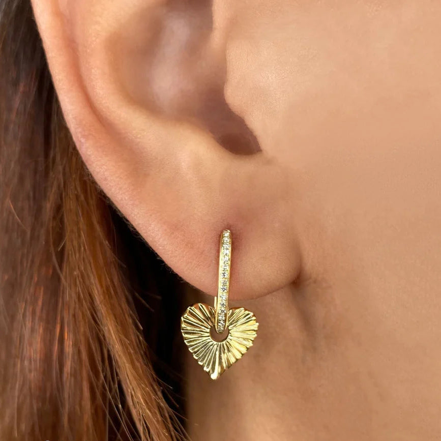 Diamond Heart Earrings