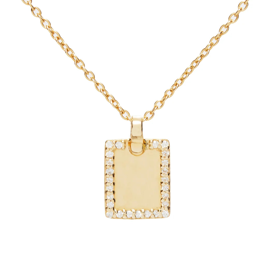 Diamond Tag Necklace