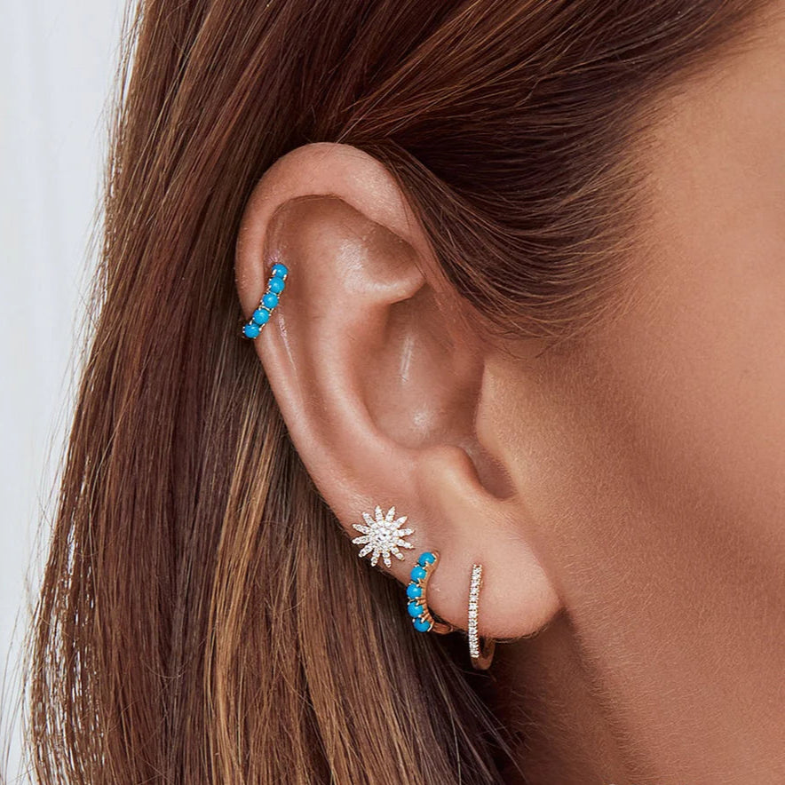 Diamond Huggie Earrings