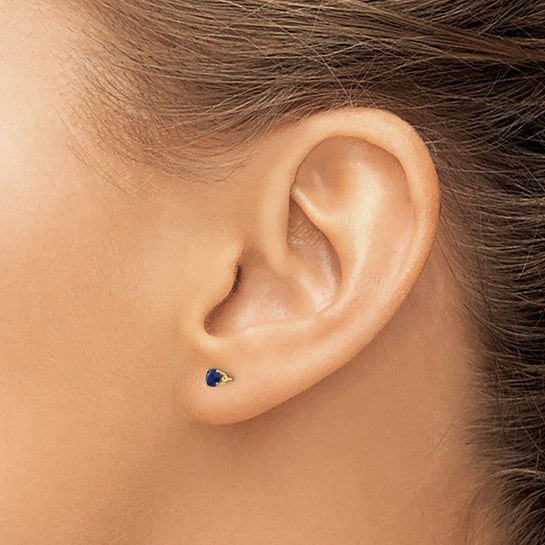 Single Sapphire Stud Earring