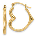 Heart Hoop Earrings Large
