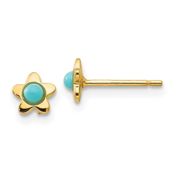 Turquoise Star Post Earring