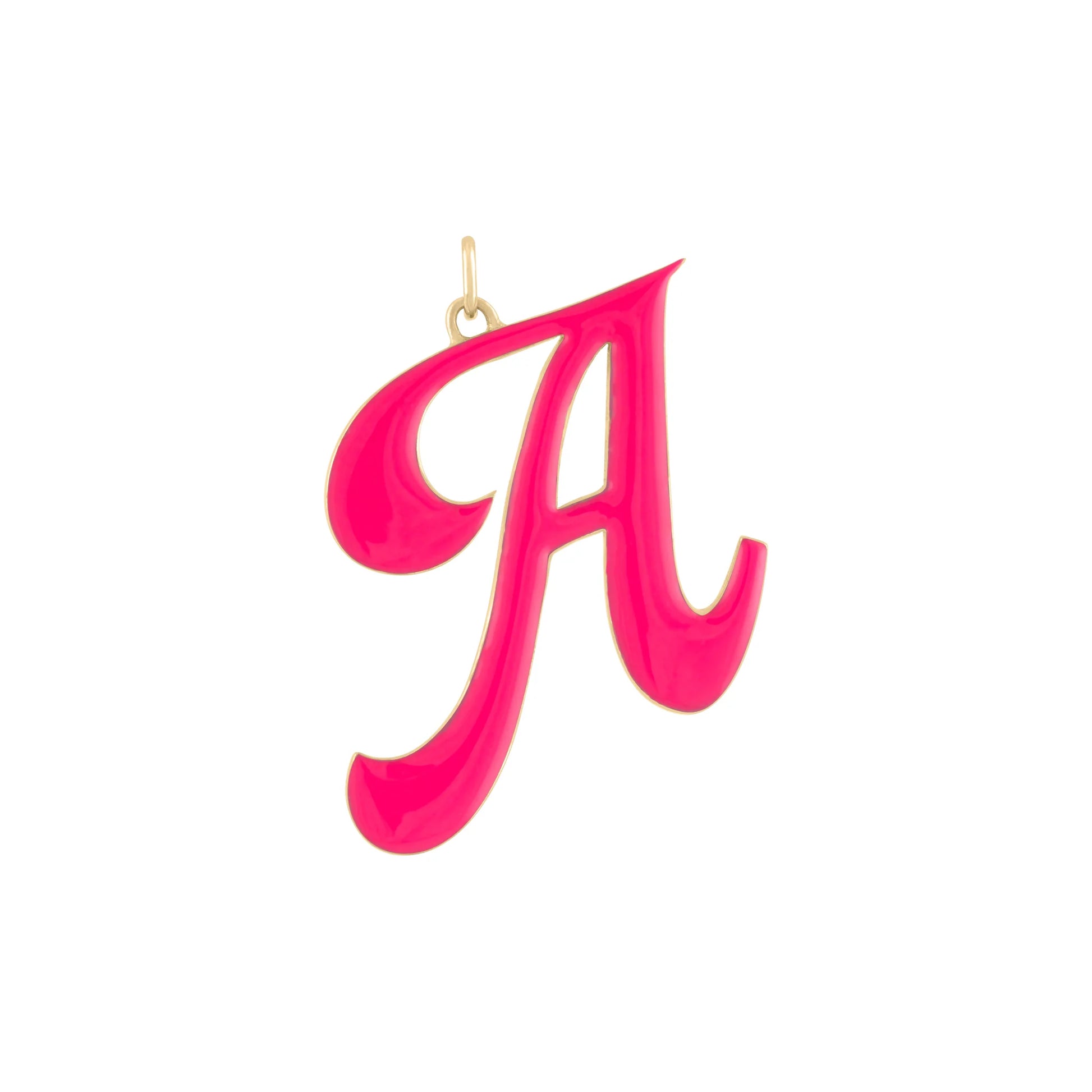 Jumbo Enamel Letter Charm