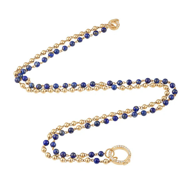 Beaded Lapis Bubbles Necklace
