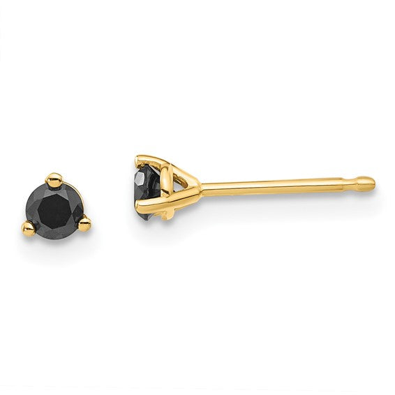Black Diamond Stud Earring