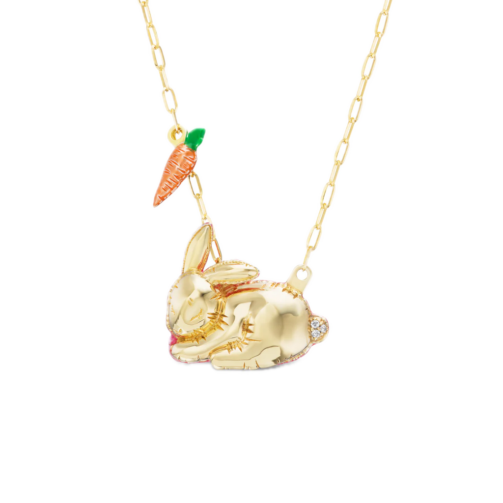 Bunny and Carrot Necklace