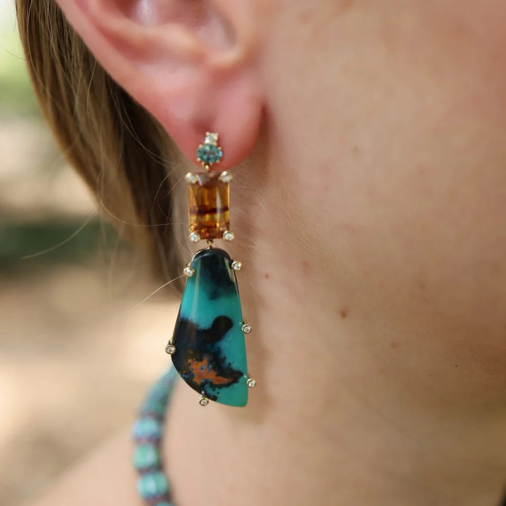 Multi-Stone Drop Earrings