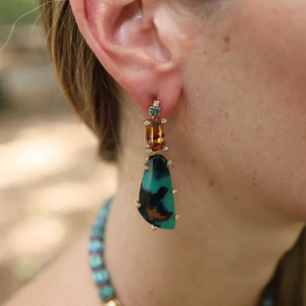 Multi-Stone Drop Earrings
