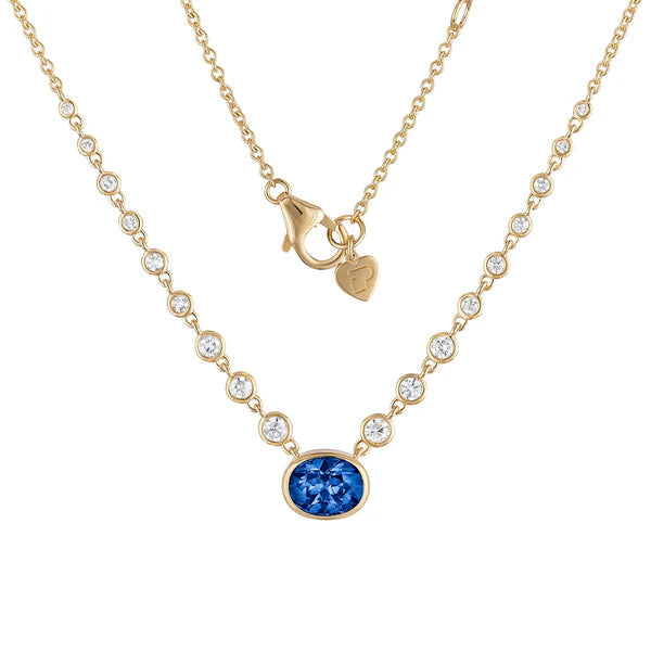 Small Deep Blue Bubbles Necklace