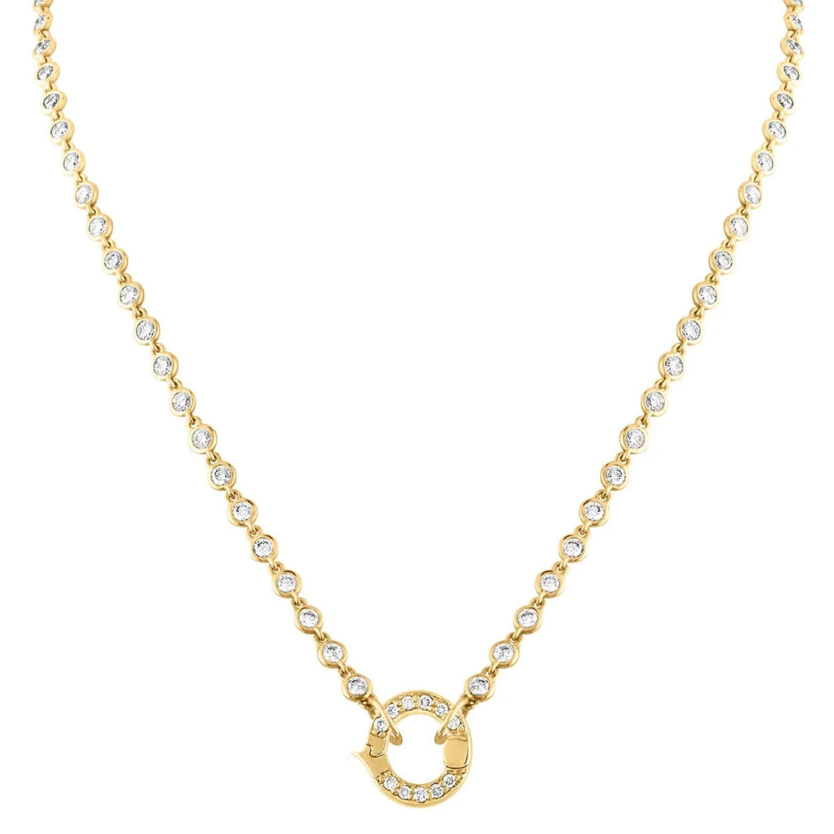 Diamond Bezel Closure Necklace