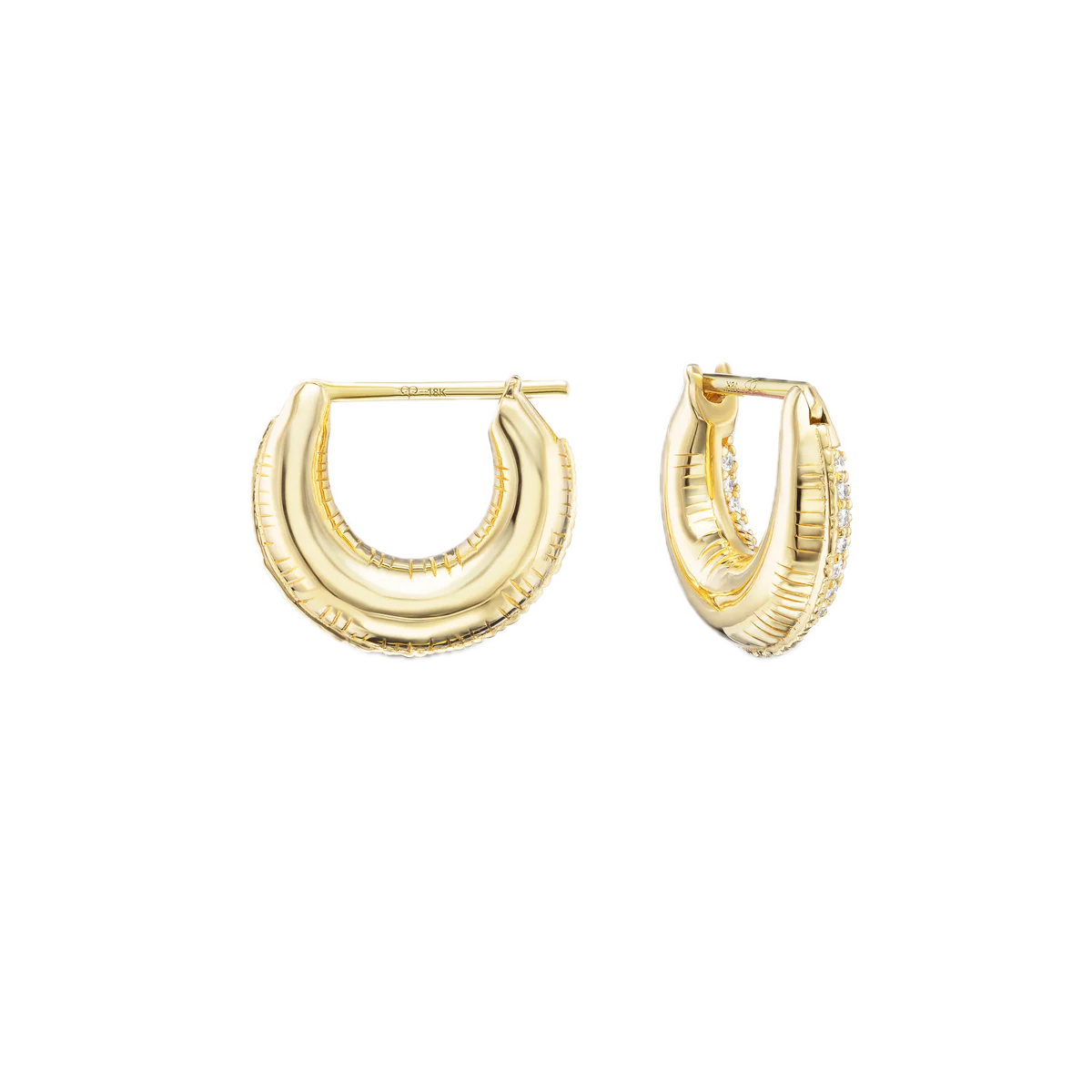 Mini Diamond Dual Huggies