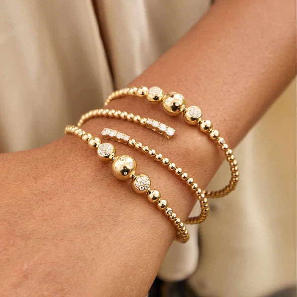 Bubbles Double Wrap Flex Bangle