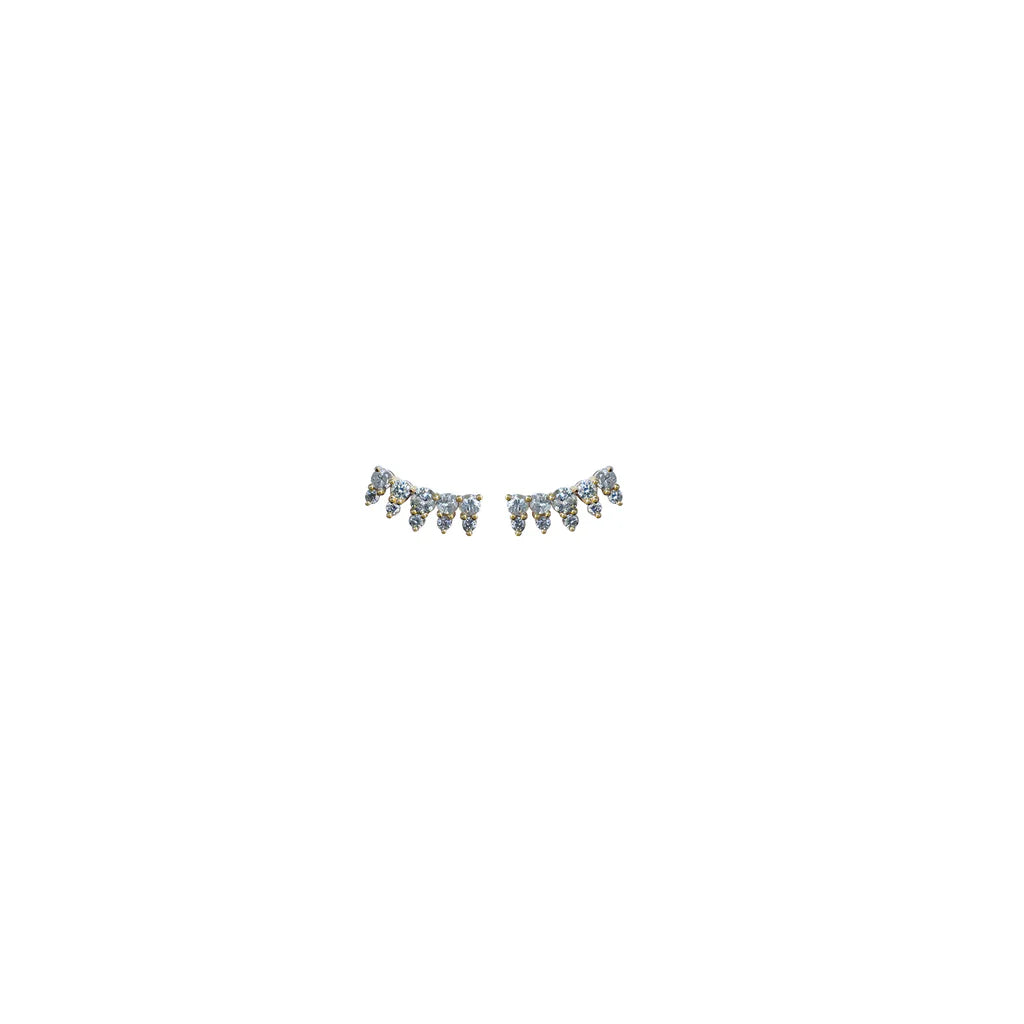 Diamond Fringe Stud Earrings