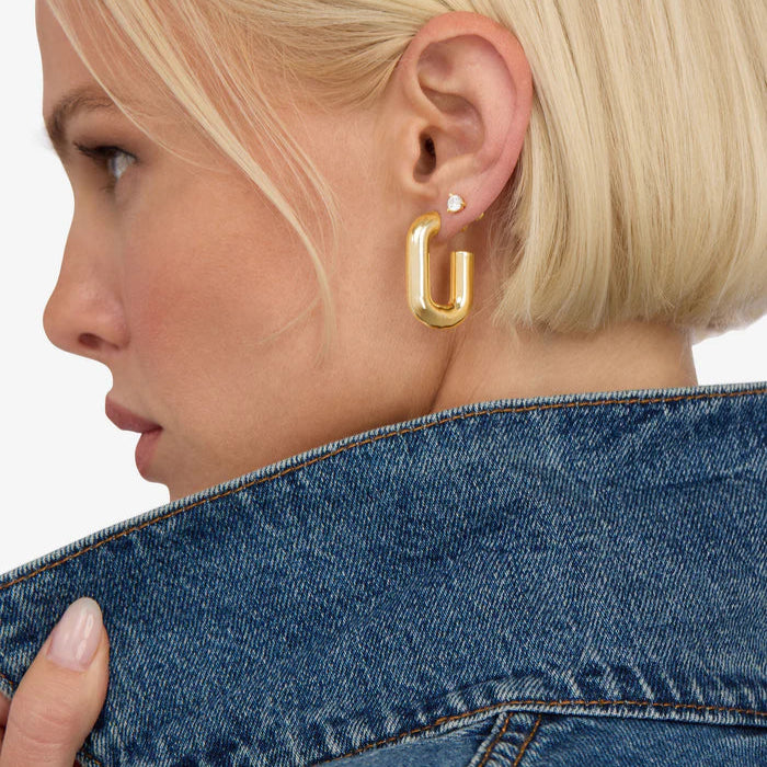 Gold Frankie Chain Huggies