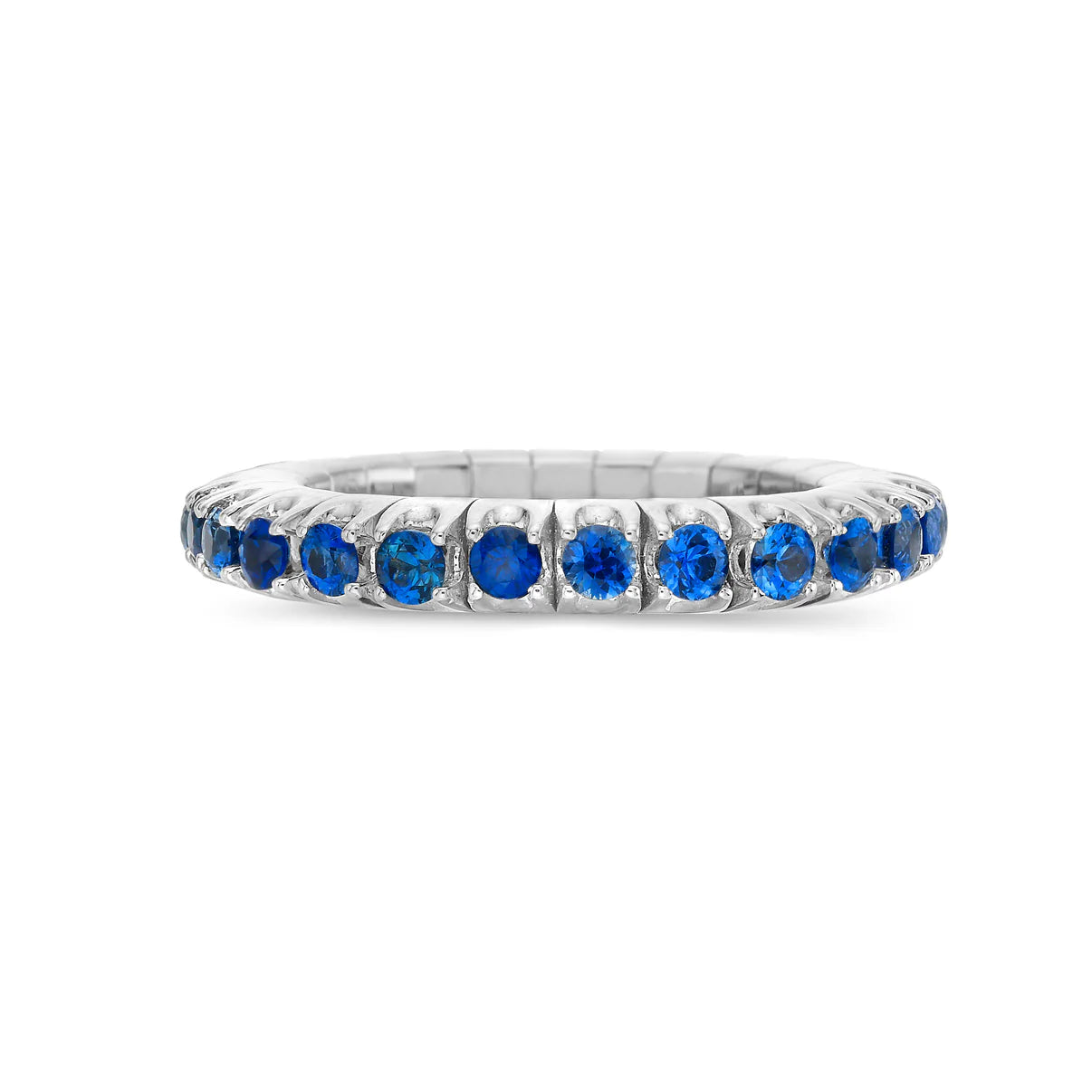 Gold Blue Sapphire Stretch Ring