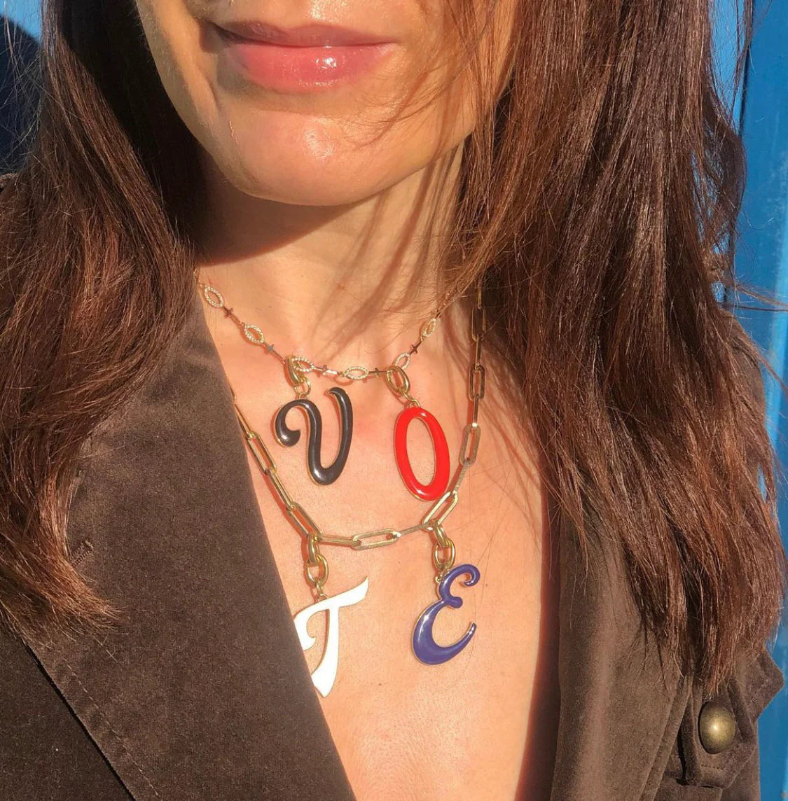 Jumbo Enamel Letter Charm