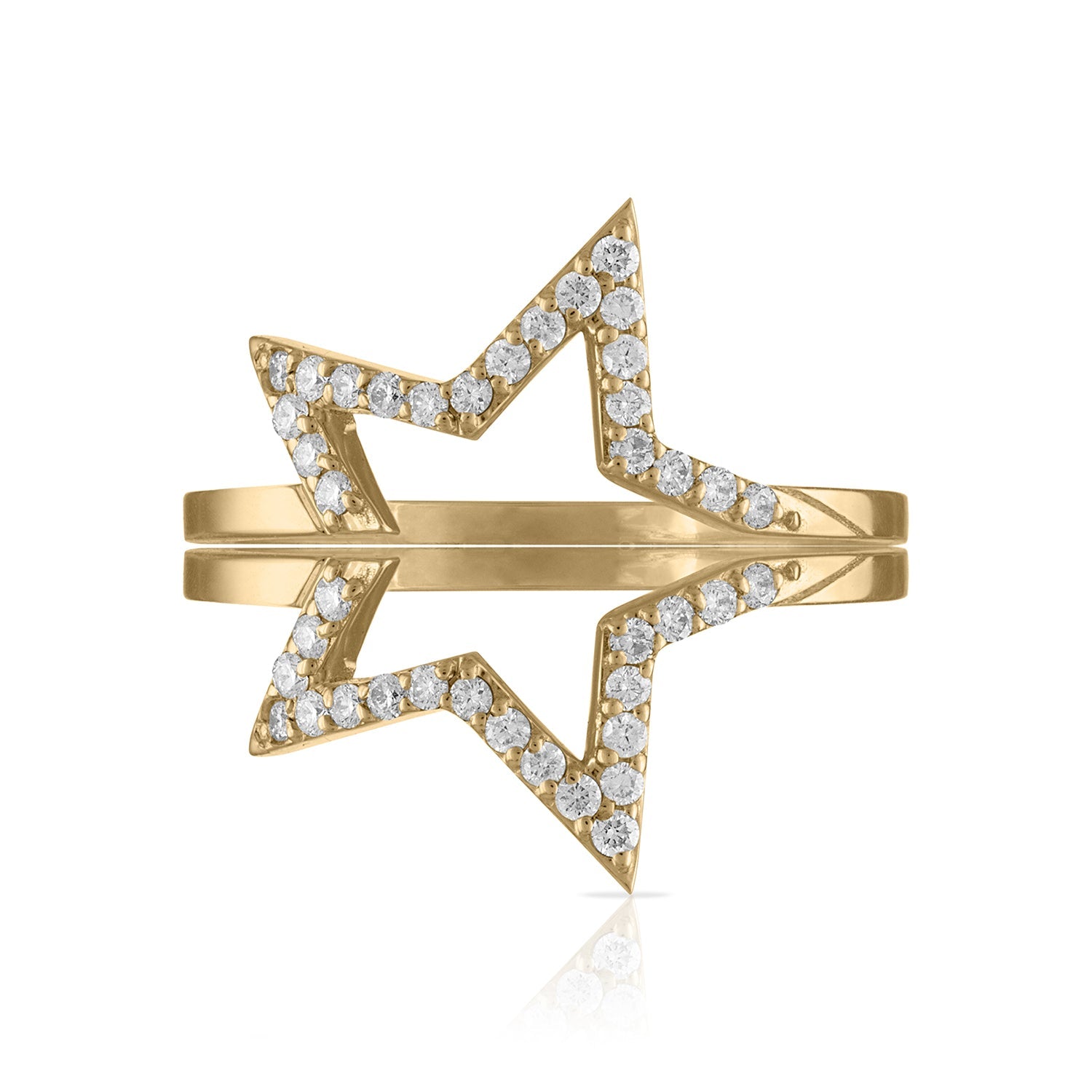 Star Friendship Rings Five Point Diamond