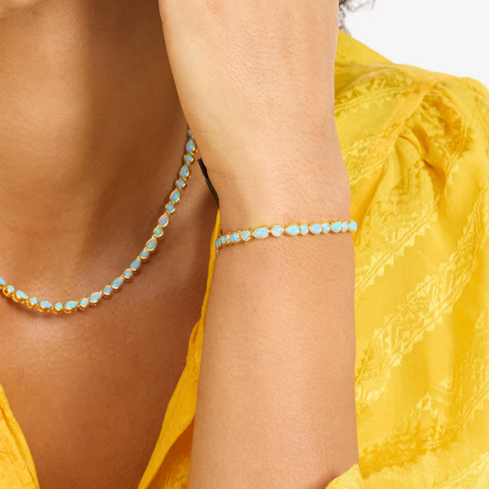 Isla Opal Tennis Bracelet - Gold