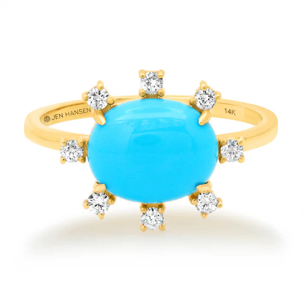Awaken Sleeping Beauty Turquoise Diamond Ring