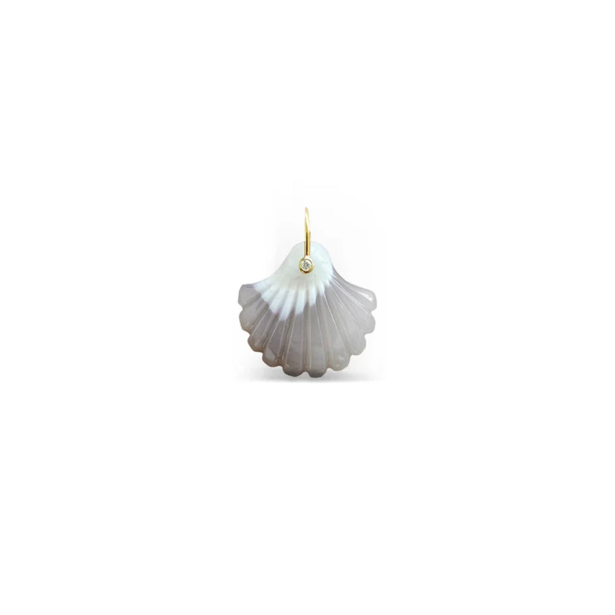 Small Laguna Agate Carved Shell Charm