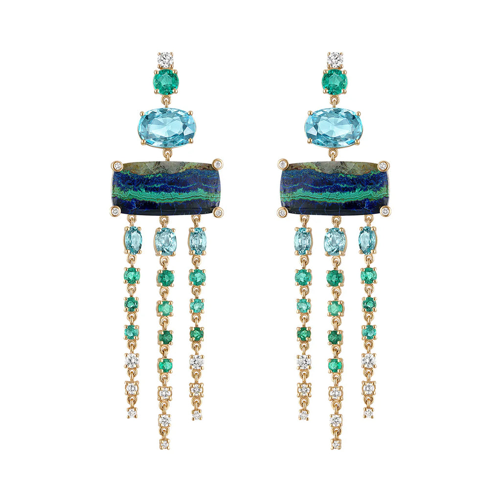 Multi-Stone Chandelier Earrings